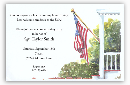 OB-3246 Inspiring Invitation: Soldier Homecoming Party