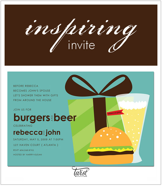 burgersandbeer Burgers & Beer Invitation: Couples Shower