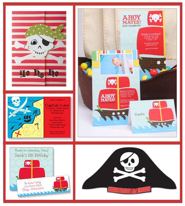 pirate-party-invitations-set-merged Theme Party Thursday: Arrgh Matey - A Pirate Party!