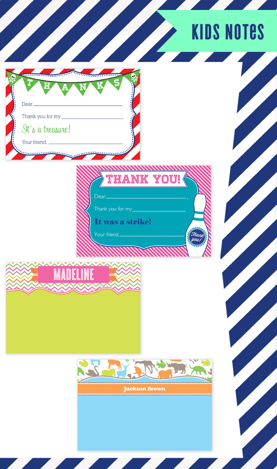 Fill-InThankYouNotes Fresh Designs: Kids Thank You Notes