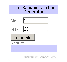 Random Announcing Our Giveaway Winner!