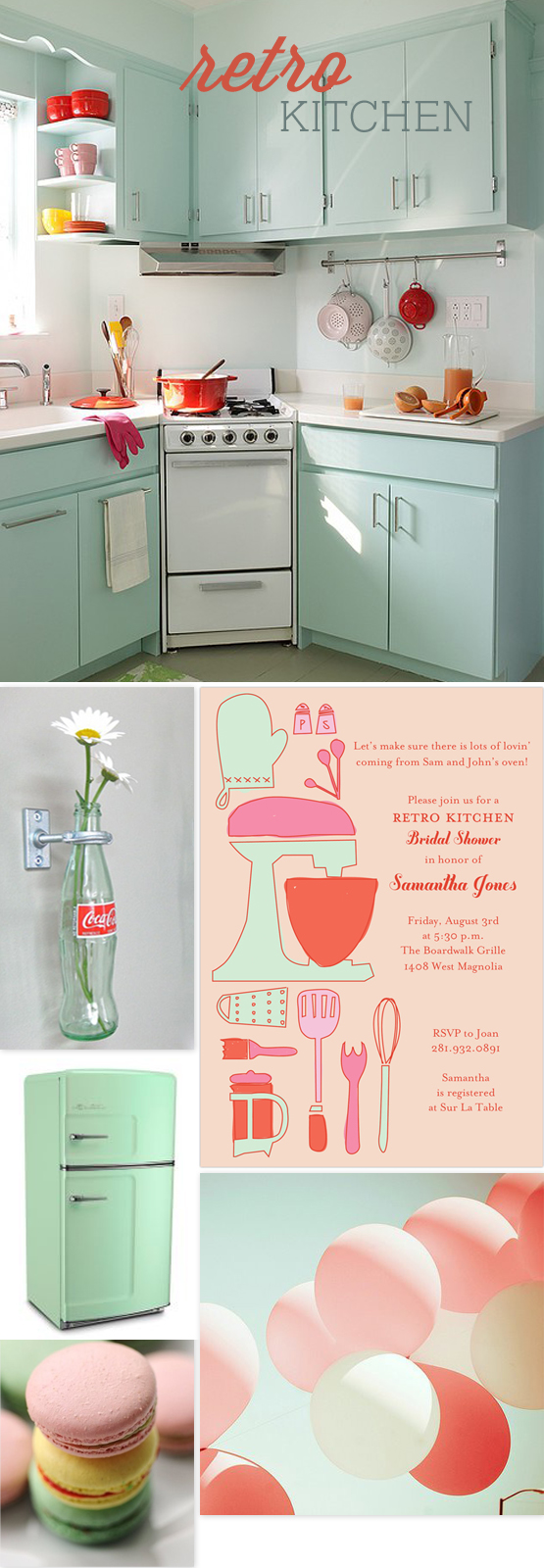 Retro-Kichen-Bridal-Shower2 Bridal Shower Inspiration: Retro-Kitchen Theme