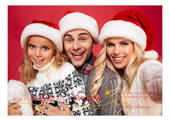 All-is-Bright-Family-Christmas-Photo-Card Create Custom Holiday & Christmas Photo Cards