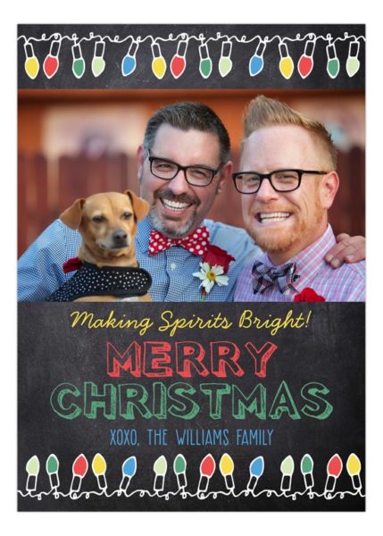 Bright-Rainbow-Lights-Chalkboard-Photo-Card-for-Holiday-Cards-429x600 Create Custom Holiday & Christmas Photo Cards