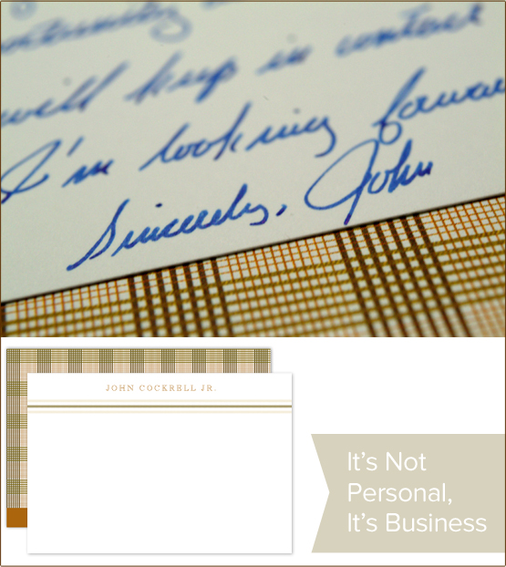 GlenPlaidFlatNoteCard Let Business Stationery Reflect Your Personal Style