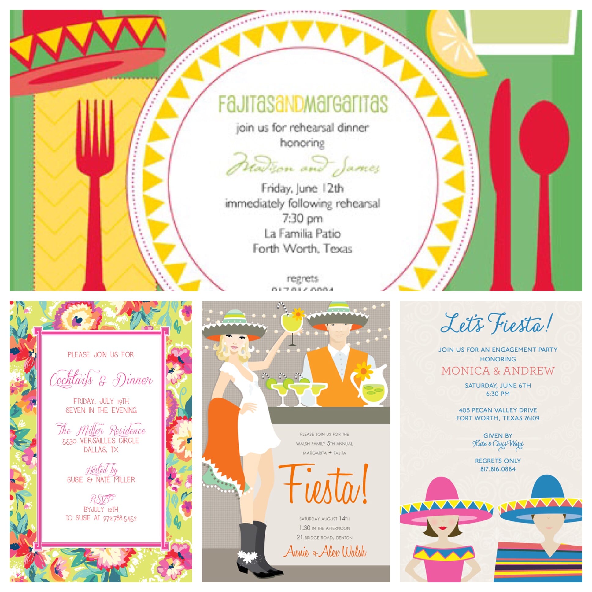 custom mexican fiesta invitations from Polka Dot Invitations