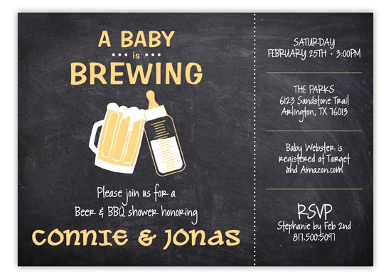 PDDD-NP57BS1799 Chalkboard Bridal Shower Invitations