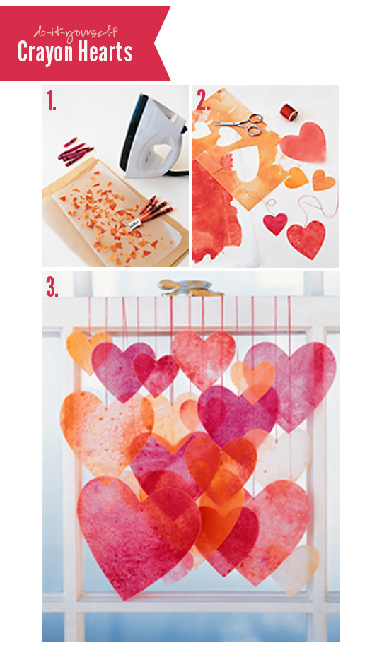 ValentinesCrayonHearts1 Valentine's Day Crafts We Love: Crayon Hearts