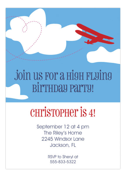 biplane-invitation-lldd-np57bd1102lldd-429x600 Kids Party Wording Ideas