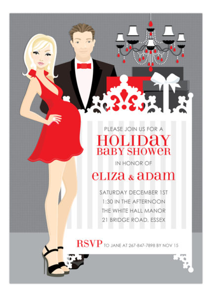 blonde-classic-crib-couple-holiday-invitation-dmdd-np57hc1266dmdd-429x600 Baby Shower Wording Ideas