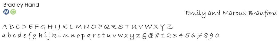 bradley-hand-font Typestyles
