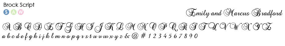 brock-script-font Typestyles