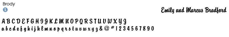 brody-font Typestyles