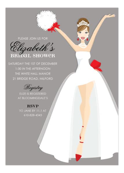 brunette-here-comes-the-bride-holiday-invitation-dmdd-np57hc1264dmdd-429x600 Christmas Wording Ideas