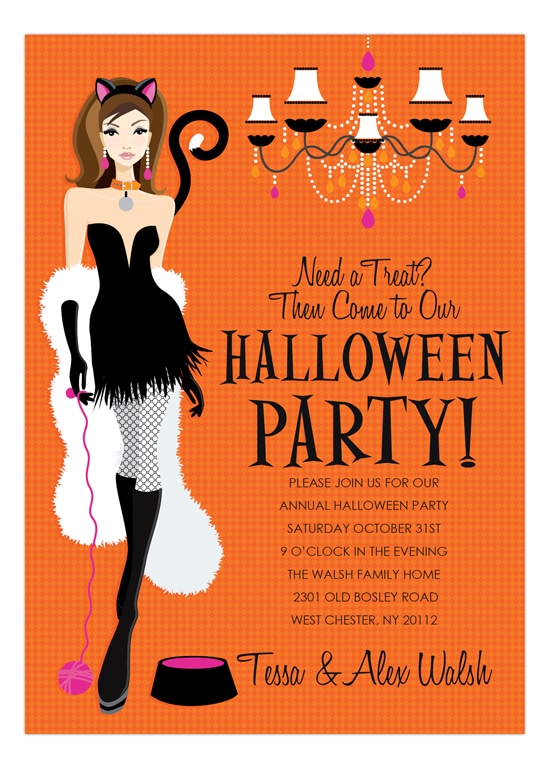 brunette-here-kitty-halloween-invitation-custom-halloween-invitations