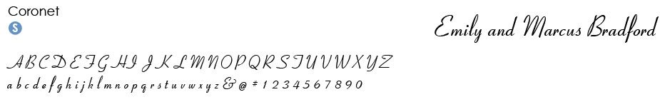 coronet-font Typestyles