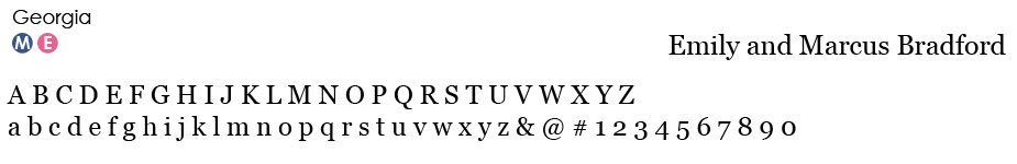 georgia-font Typestyles
