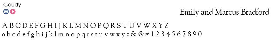 goudy-font Typestyles