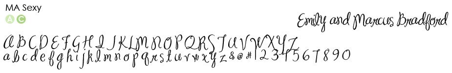 ma-sexy-font Typestyles