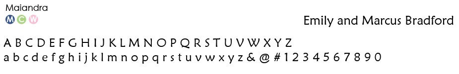 maiandra-font Typestyles