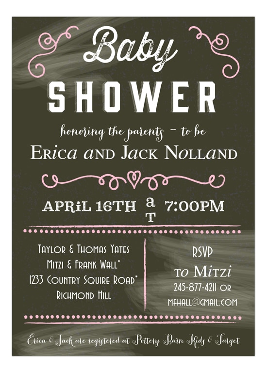 picpd-np57bs22625 Chalkboard Bridal Shower Invitations