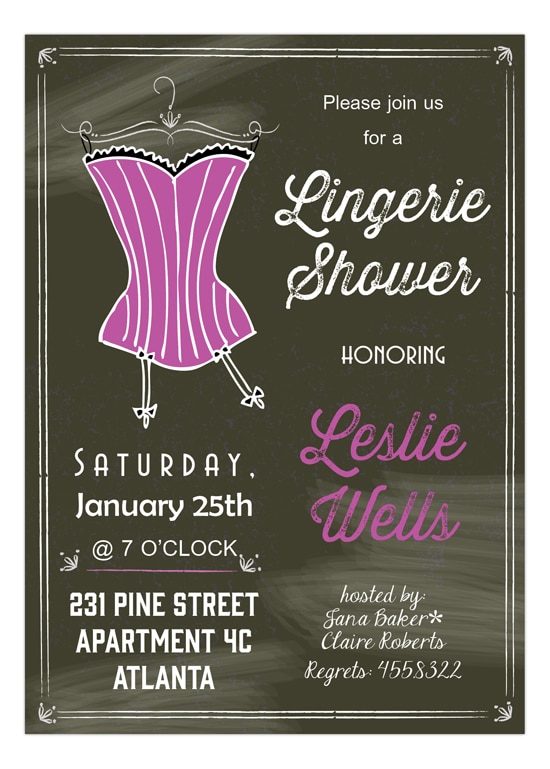 picpd-np57ws22616 Chalkboard Bridal Shower Invitations