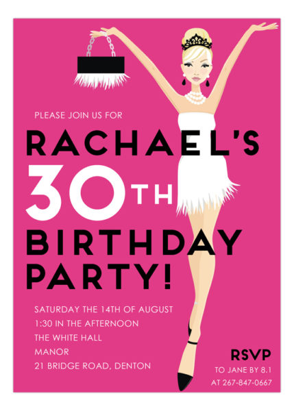pink-blonde-birthday-babe-invitation-dmdd-np57bd1221dmdd-429x600 Party Invitation Wording Ideas