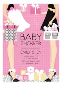 pink-two-moms-classic-couple-baby-shower-invitation-dmdd-np57bs1197dmdd-215x300 Baby Shower Invitations for Girls