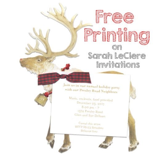 Free Printing on all Sarah LeClere Invitations