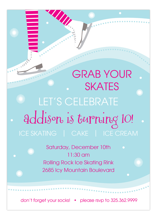 sweet-skating-invitation-pmp-np57hc1151pmp Kids Party Wording Ideas