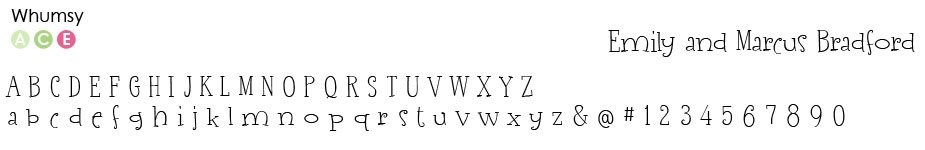 whumsy-font Typestyles